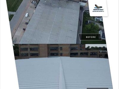 Before And After Commercial Building Roof Restoration
