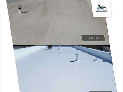 Before And After Commercial Roof Replacement Service