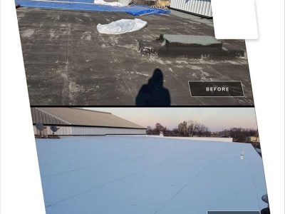 Before And After Flat Roofing Restoration