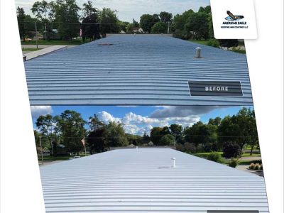 Before And After Metal Roofing Restoration