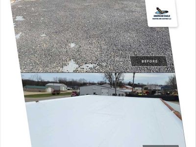 Before And After New Commercial Flat Roofing